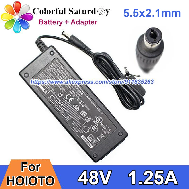 

Original ADS-65LSI-52-1 48060G 48V 1.25A 60W AC Adapter Charger for Hoioto ADS-65LSL-52-1 48060G Power Supply 5.5x2.1mm