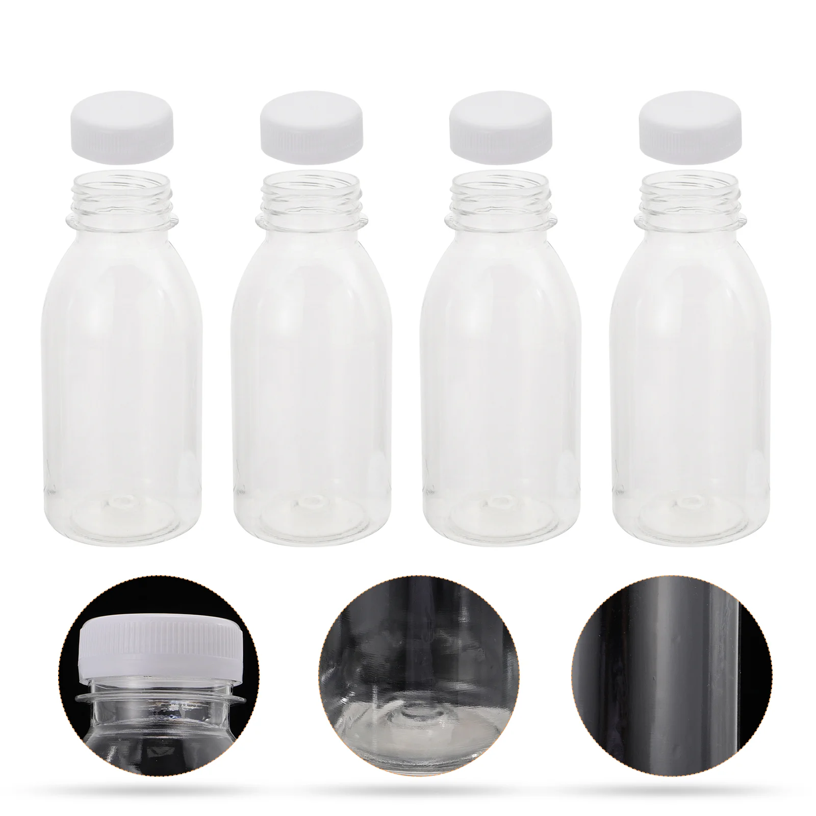 

Bottles Drink Plastic Empty Bottle Water Containers Beverage Storage Lids Clear Caps Reusable Mini Fridge Juicing Simple