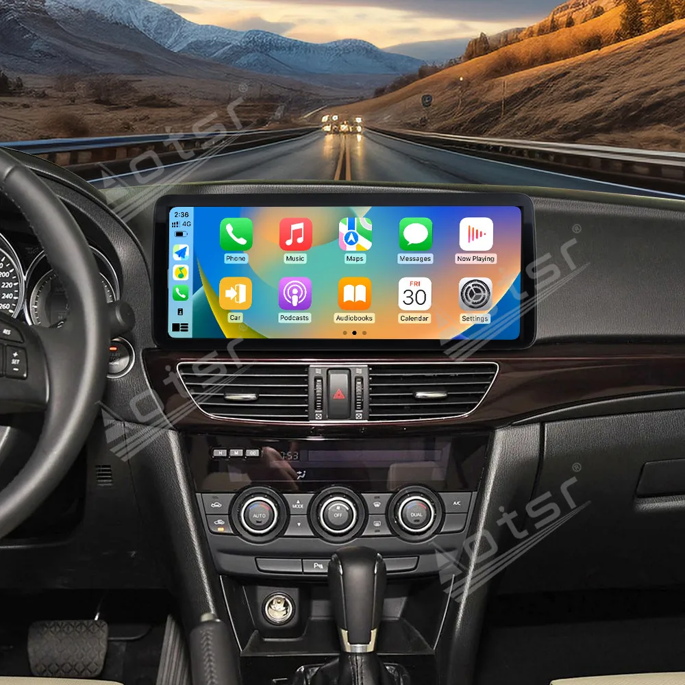 Фото 12,3-дюймовый сенсорный экран Qualcomm, 8 ядер, Android 13, автомобильное радио для Mazda Atenza 2014-2017, видеоплеер, стерео GPS-навигация, Carplay №2