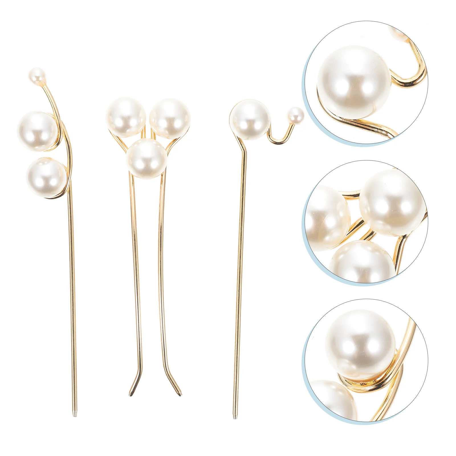 

Pearl Hairpin Accessories Women Stick Bun Chinese Chopstick Wedding Clips Brides