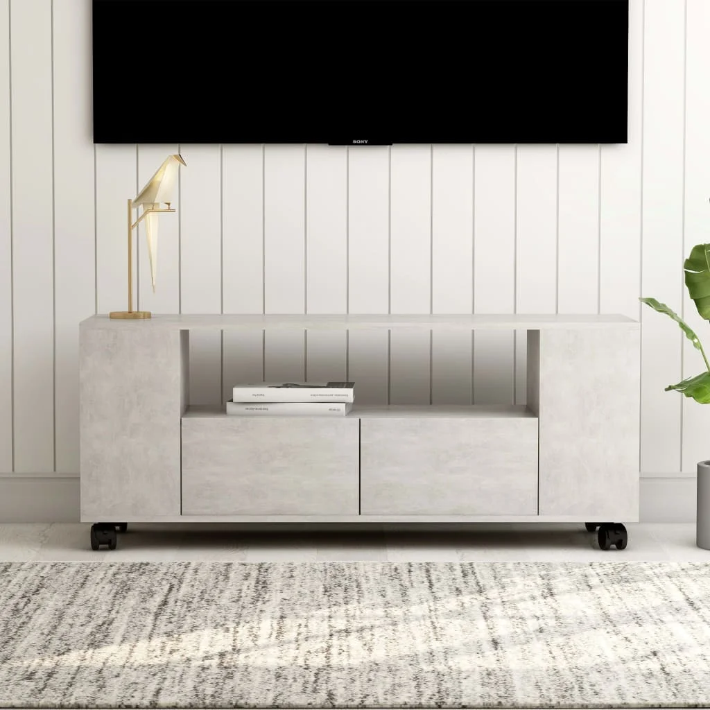 

TV Cabinet, TV Stands, Concrete Grey 120x35x48 cm Engineered Wood