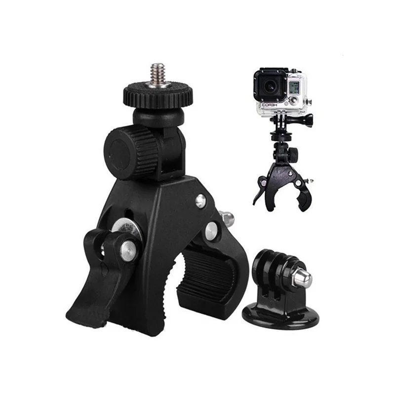 

2023 Rotatable Bike Bicycle Motorcycle Handlebar Handle Clamp Bar Handlebar Clamp For Gopro Hero 9 8 7 6 5 DSLR Cameras/DV Tool