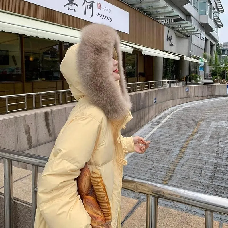 Высококачественное пуховое пальто корейской серии на хлопковой подкладке.