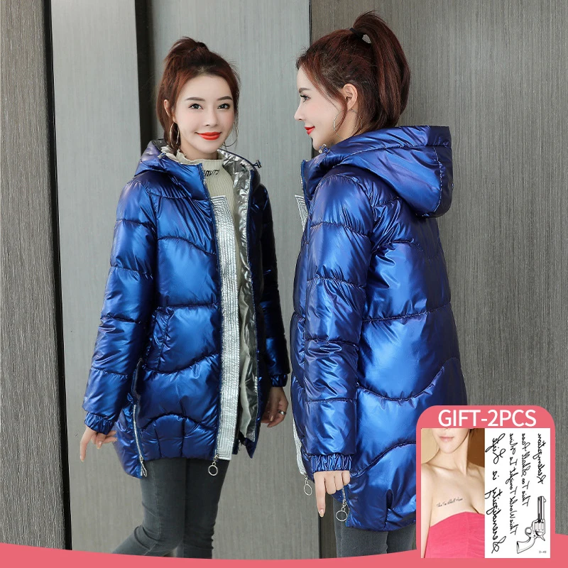 

Fashion New Winter Jacket Parkas Women Coat Fur Collar Hooded Overcoat Female Jacket Parka Thick Warm Cotton Padded Outwear