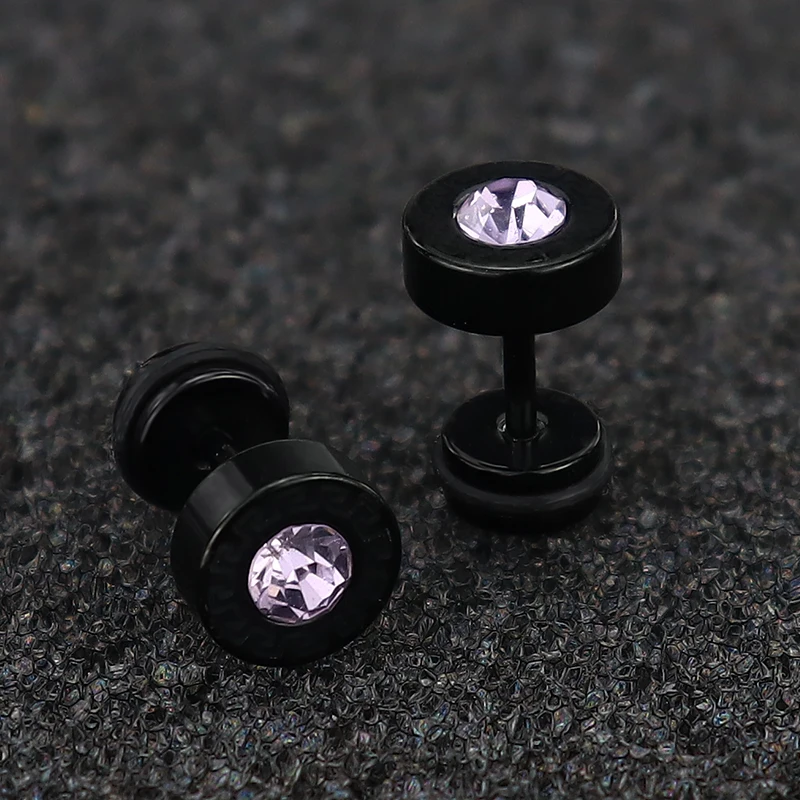 Серьги из нержавеющей стали с фианитами для мужчин и женщин ювелирные украшения