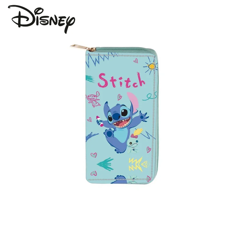 Disney Stitzer High Quality Women's Wallet Fashion Multifunctional Storage Student ID Card Bag Cartoon Long Money Zero Wallet