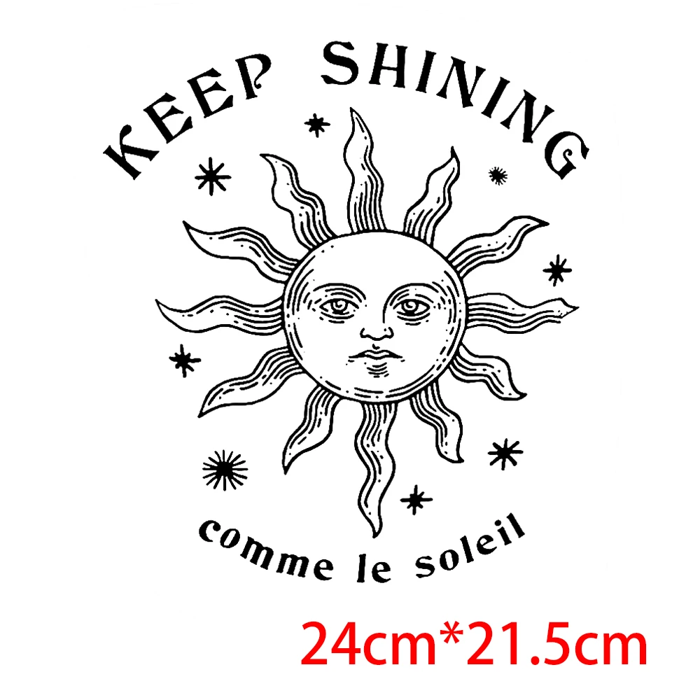 

Наклейки с надписью «Keep Сияющий Модный Sun» на одежду