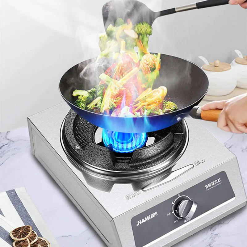 Single-cooker 20Y Liquefied Gas gas cooktop Household Energy-saving High Pressure Gas Stove Table Stainless Steel Kitchen Stoves