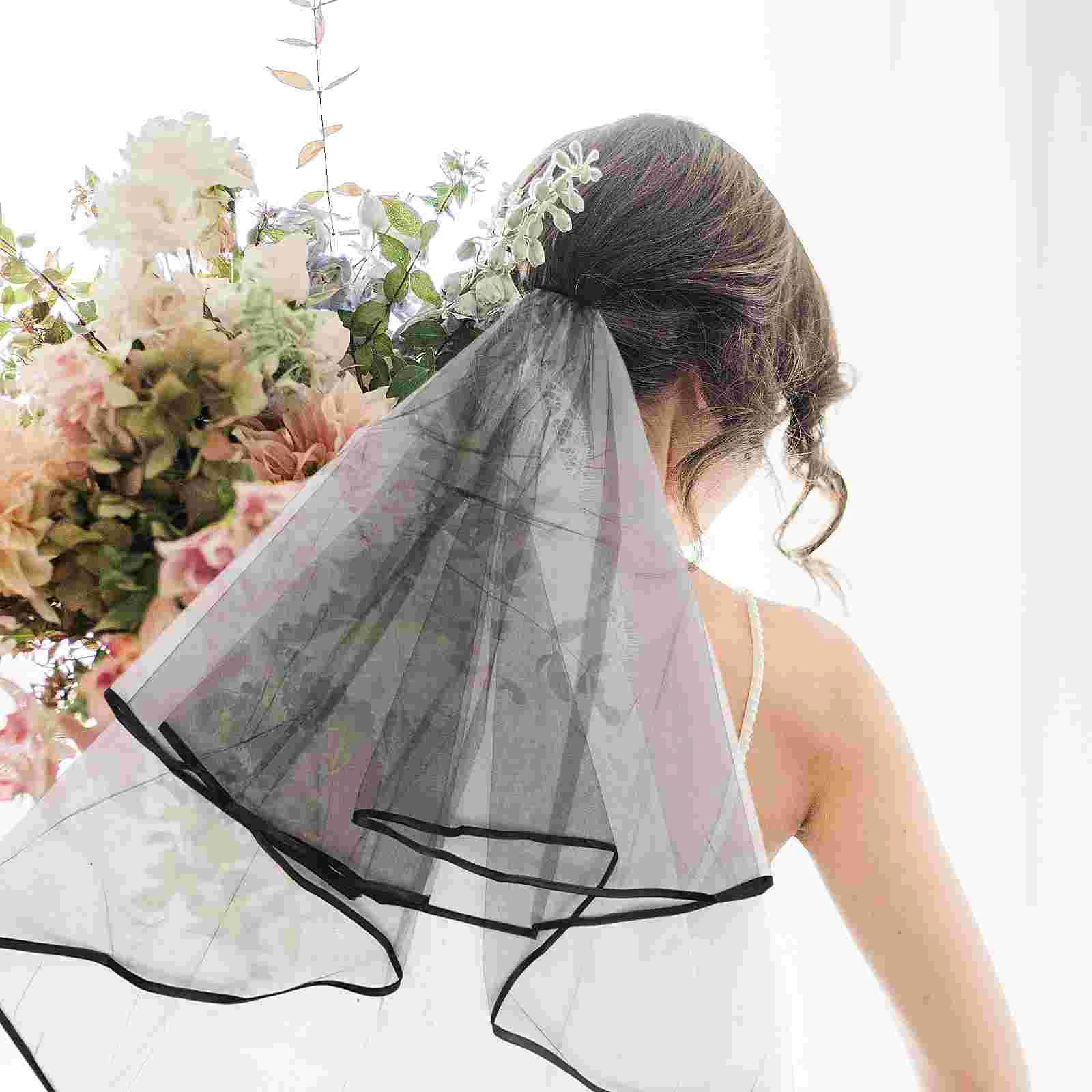 

Short Veil Bachelorette Party Wedding Veils Brides Hair Accessories Women Bridal
