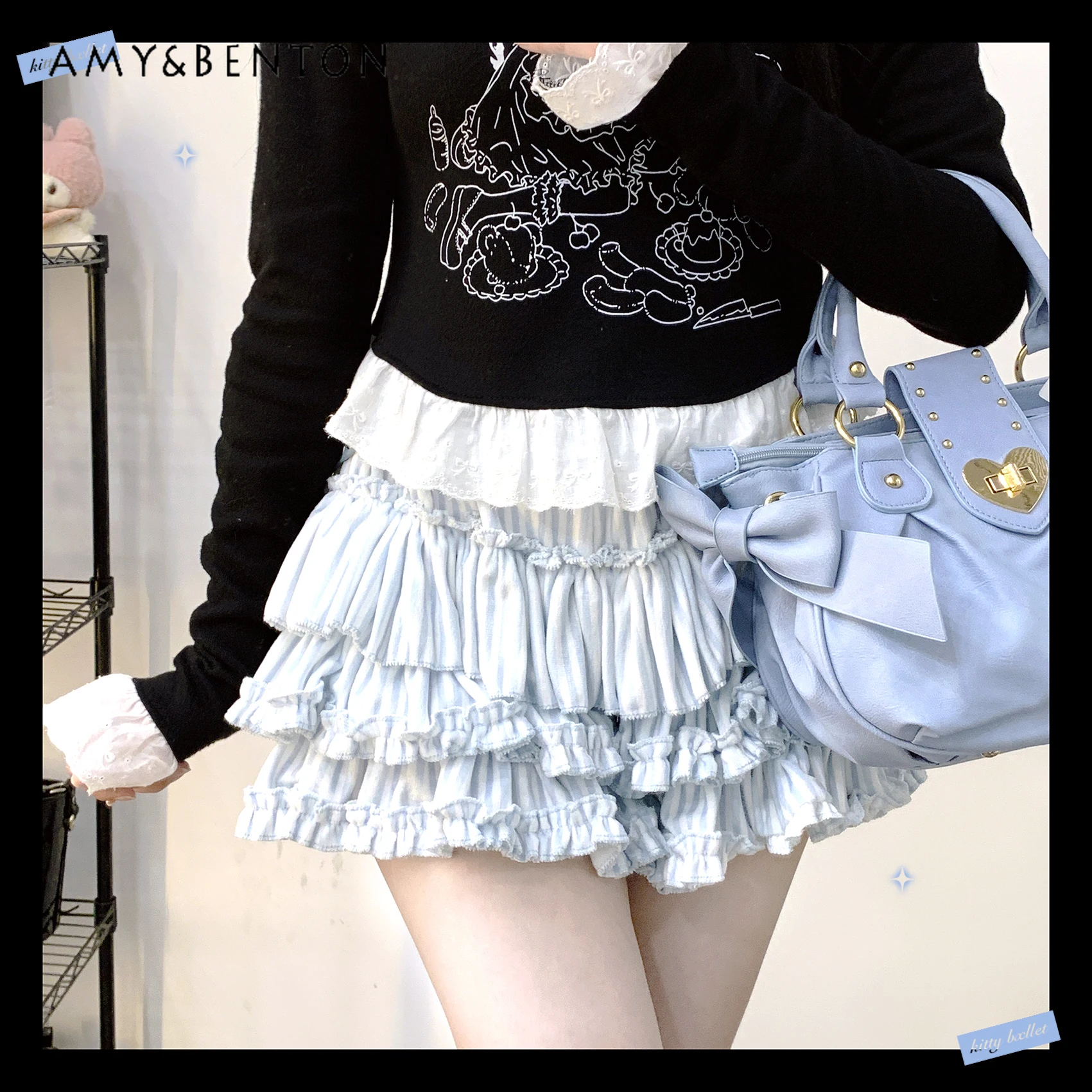 Женский комплект из двух предметов толстовка с капюшоном и юбка кроличьими