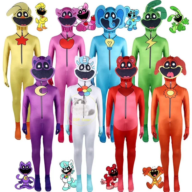 Костюмы для косплея с улыбающимися существами смайлик кошка ворс ацетрон