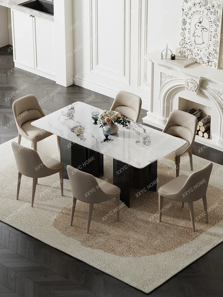 Jue Shi Baiyan современный обеденный стол роскошные прямоугольные домашние обеденные