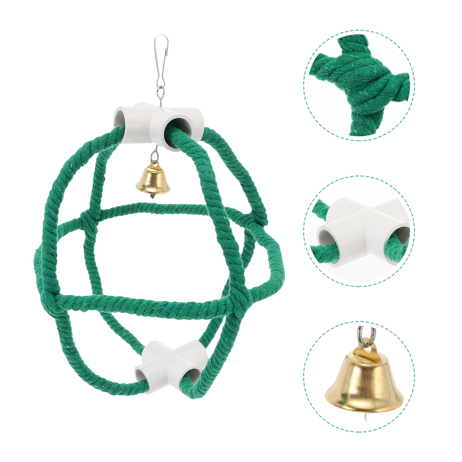 

Swing Bird Parrotchewingrope Chew Hammock Hanging Cage Parrots Plaything Cotton Ladder Anchovies Petplaying Biting Christmas