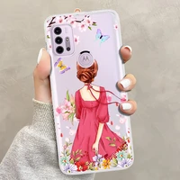 Fashion Back View Girl Phone Case for Motorola Moto G30 Play Plus G20 G50 G60 G40 Fusion E20 E40 Silicone Cover Coque