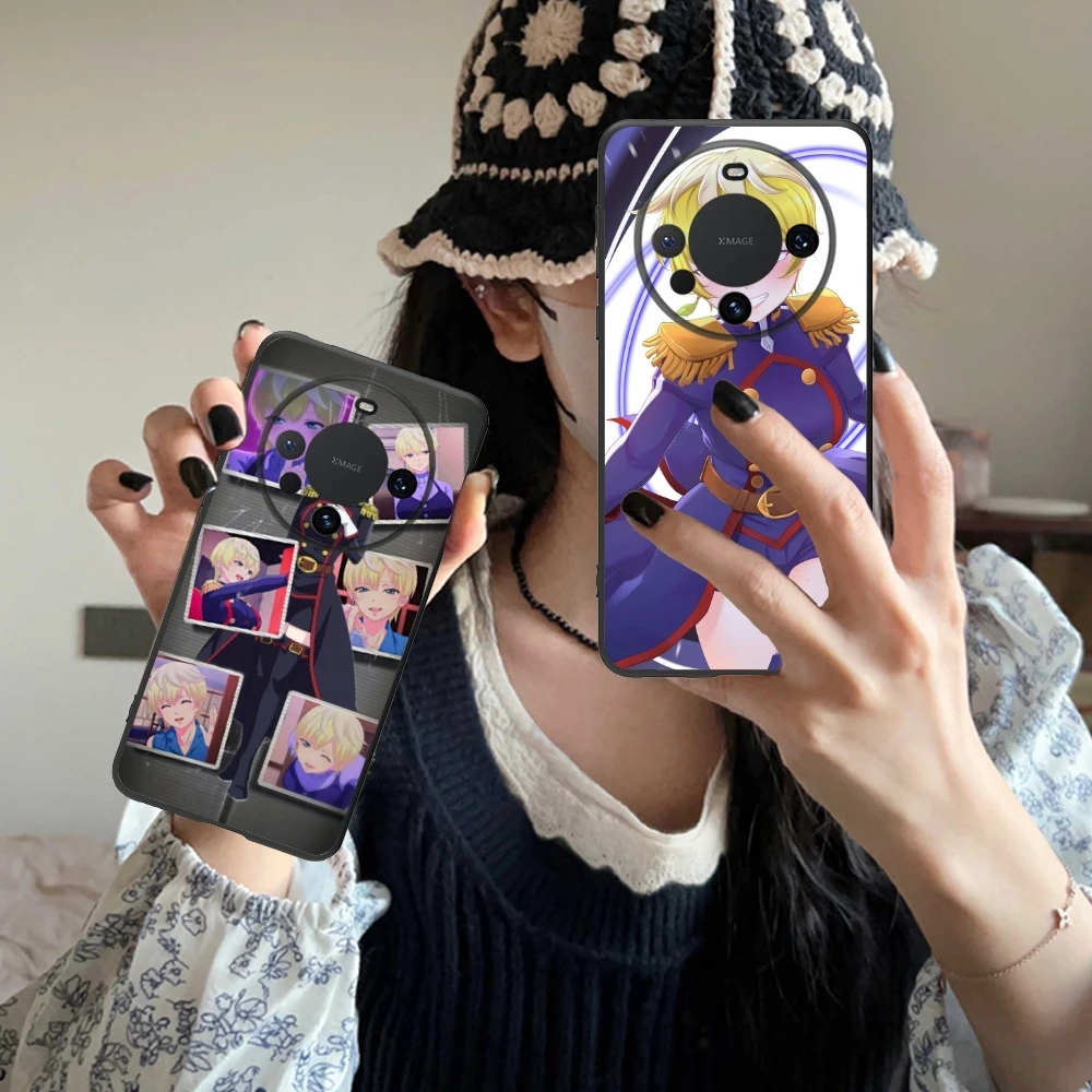 Телефонный чехол с цепочкой солдат Tenka Izumo для Huawei Mate 60 50 40 30 20 10 Pro Plus Lite E 5G черный