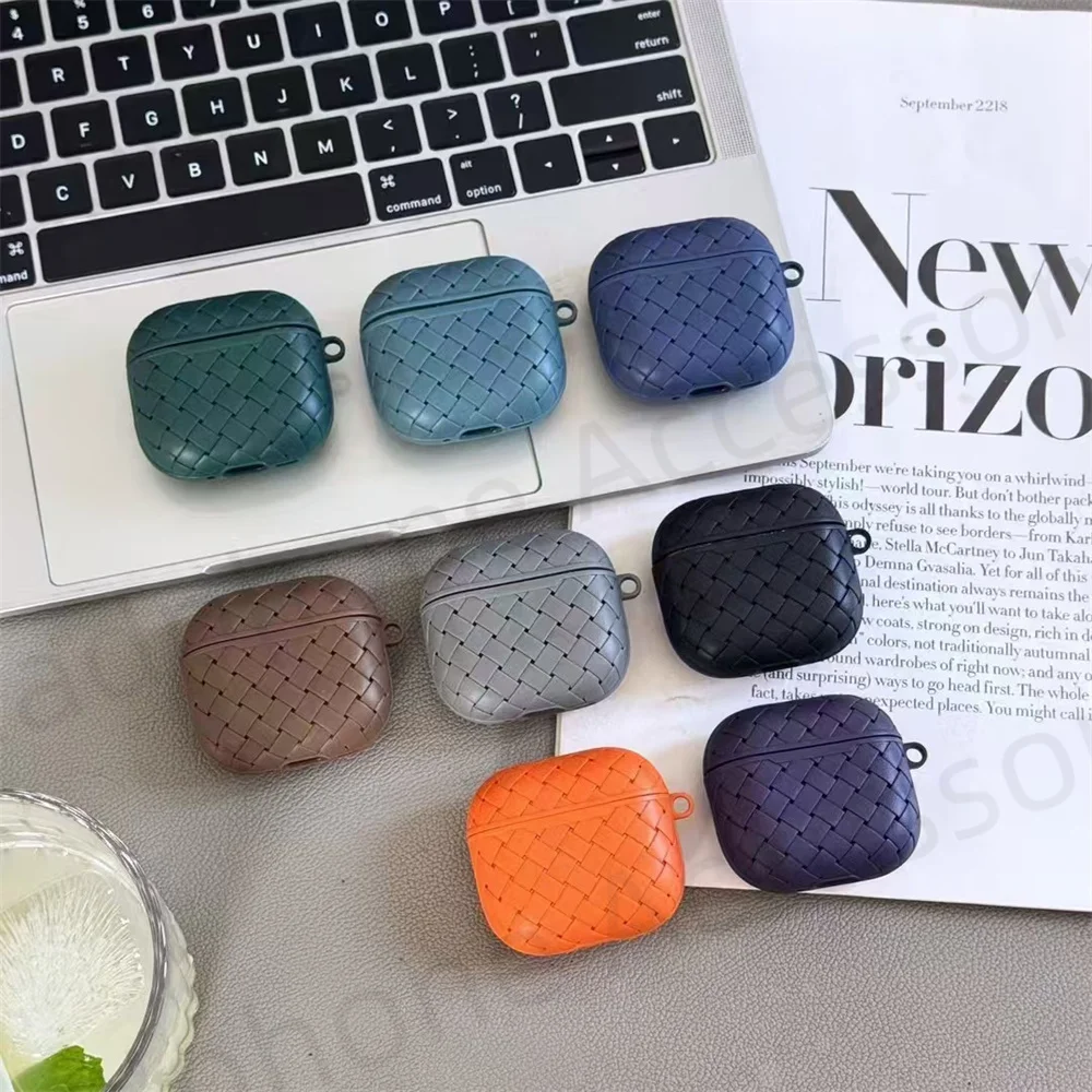 Новые чехлы для AirPods 4-го поколения (2024) дышащие тканые узоры с защитой от падения BV