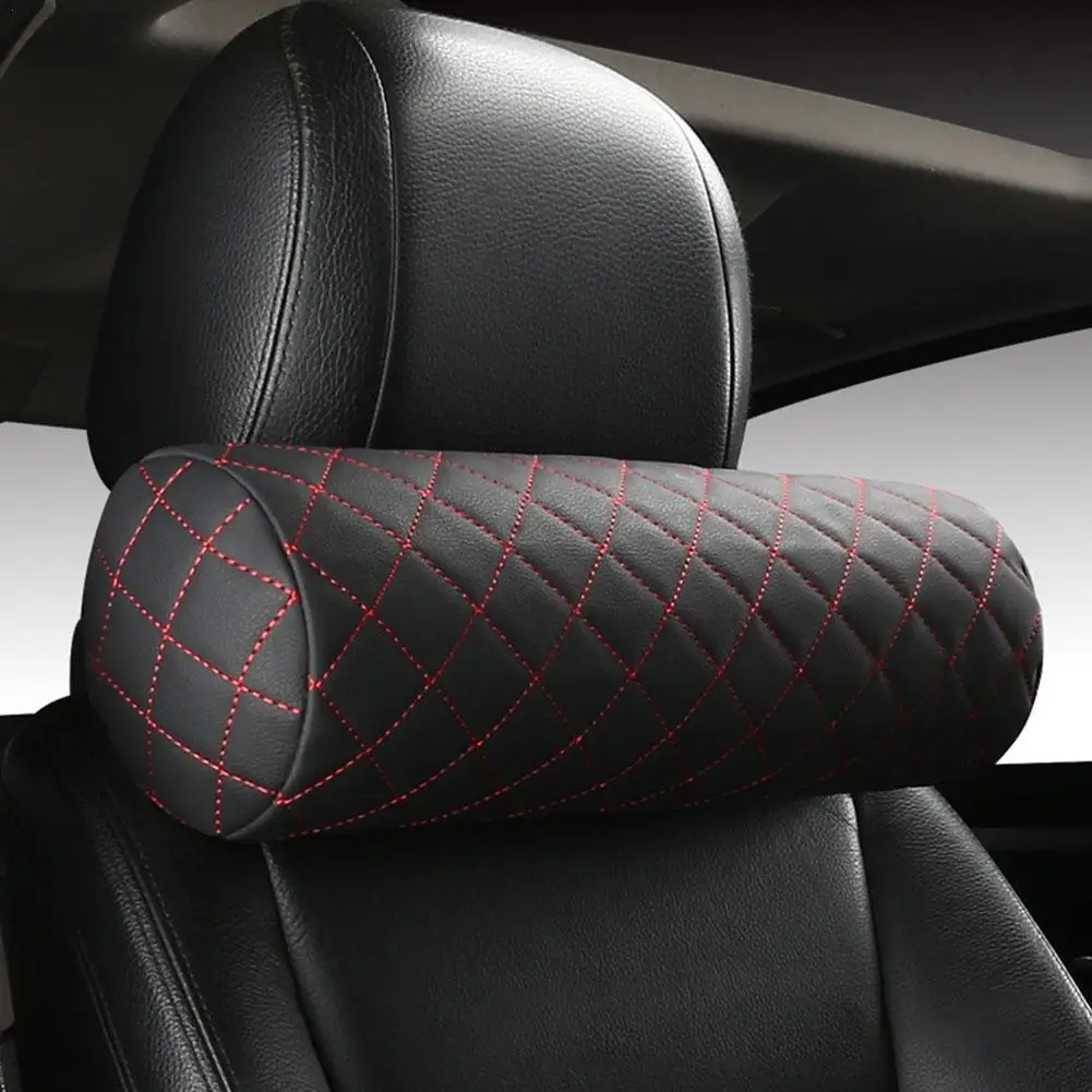 

Luxury Car Seats Neck Pillow Leather Memory Soft Breathable Comfortable Relax Neck Support Car Office Chair Headrest Protector