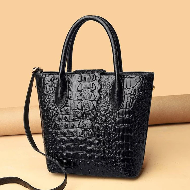 

2022 New Crocodile Women's Handbag High-end Fashion Leather Shoulder Crossbody Bag Large Capacity Messenger Bag for Women Dating