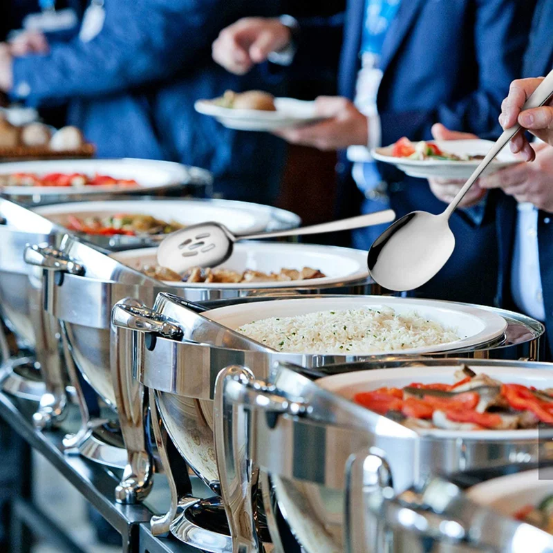 Набор сервировочных ложек 10-дюймовая ложка с прорезями и сервировочная ложки