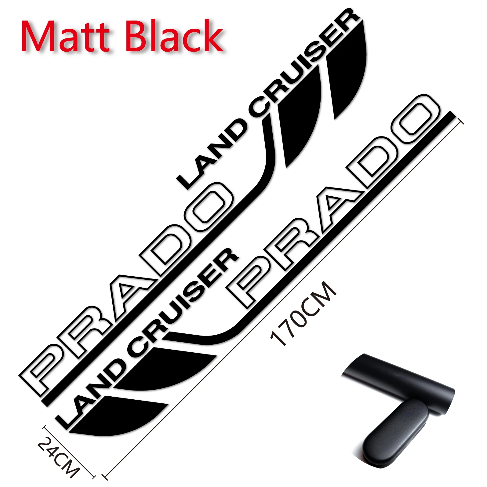Наклейки на автомобиль 2 шт., подходят для Toyota Prado Land Cruiser Prado 100 150 120, декоративные боковые виниловые наклейки на двери, автомобильные внешние аксессуары