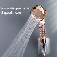 high pressure water saving spray shower head 3 function spa shower head bathroom gadgets high pressure water bathroom porduct