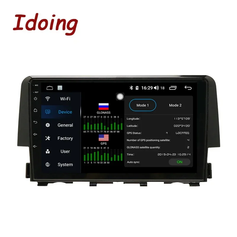 Idoing 9 &quotавтомобильный Android авторадио мультимедийный плеер для Honda Civic 10 FC FK 2015-2020