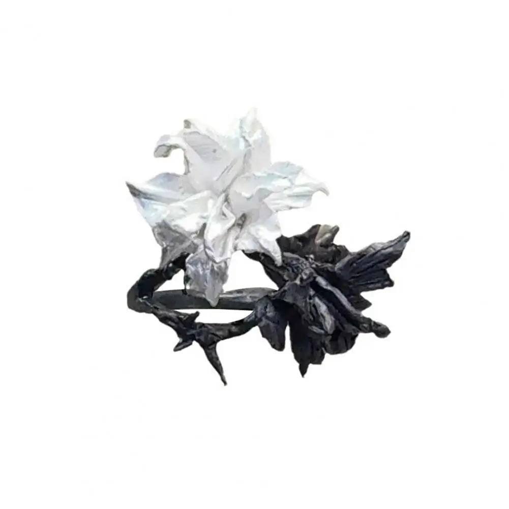 Кольцо Stramonium черно-белое кольцо с цветком страмонии для женщин ювелирные изделия