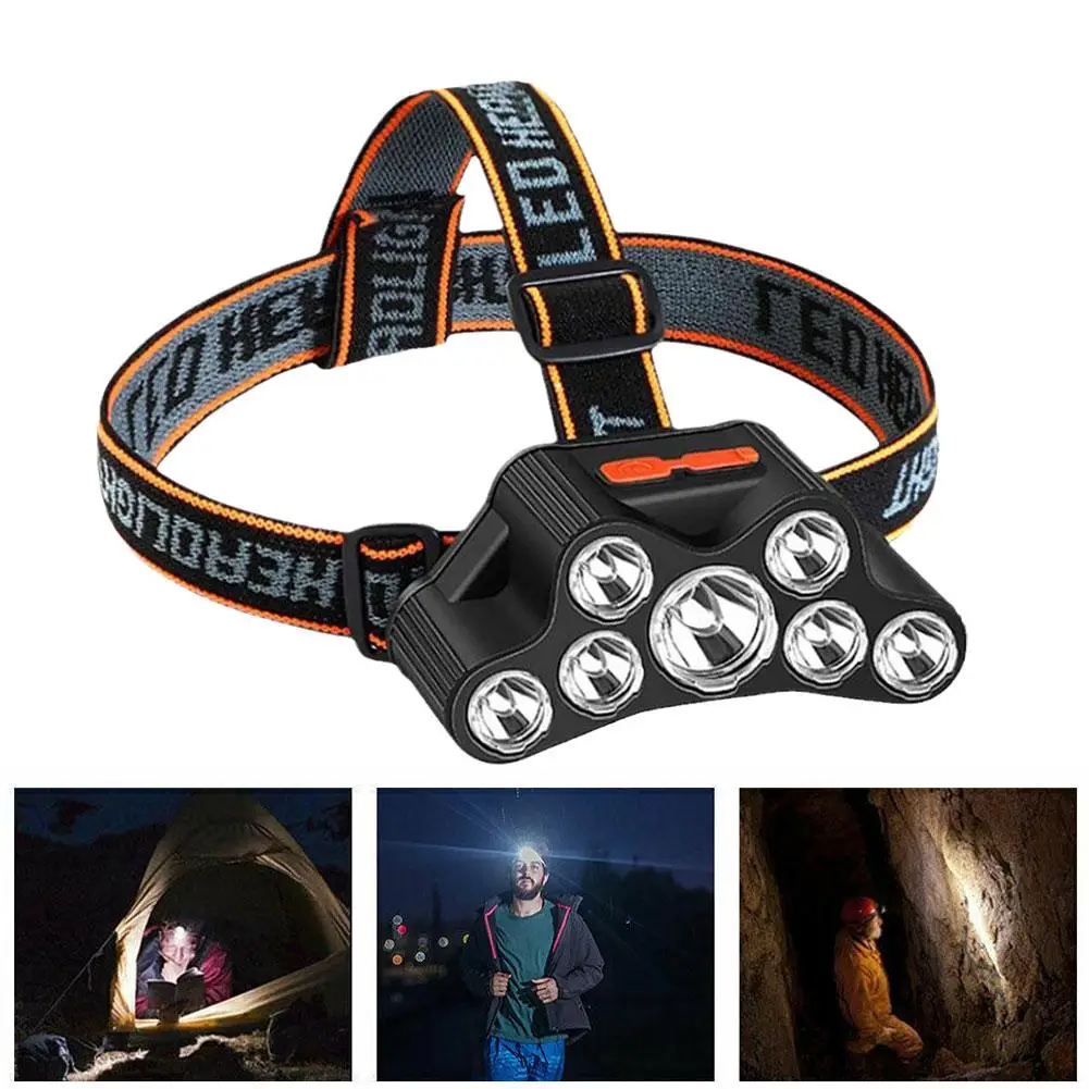 

Фонарь налобный светодиодный Аккумуляторный с зарядкой от Usb, водонепроницаемый