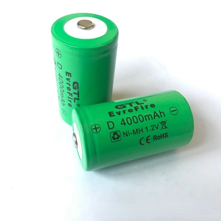 

2022 hot selling No. 1 rechargeable battery D-type large rechargeable battery 4000 mAh 1.2V explosion model
