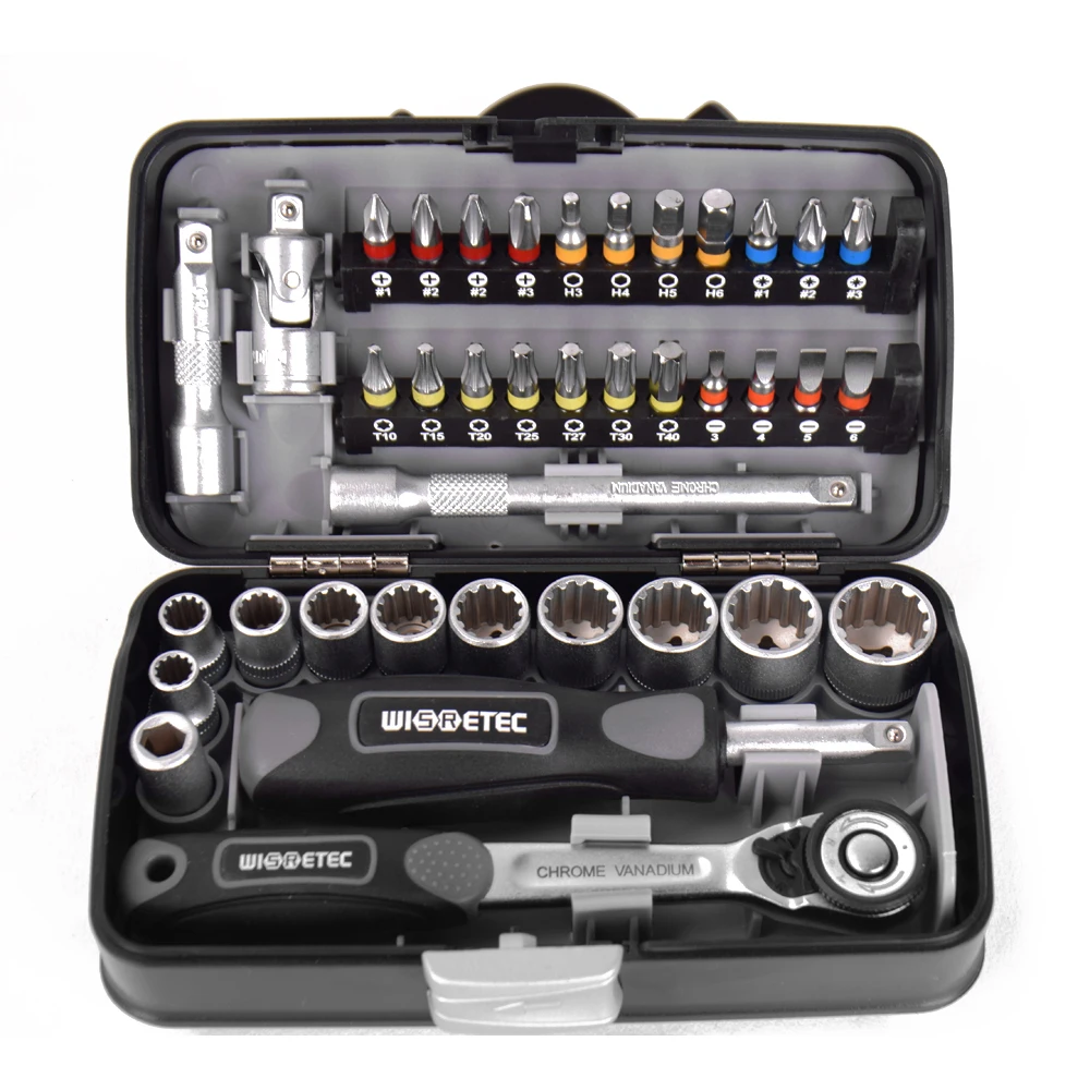 Набор Мини гаечных ключей комплект из 38 предметов с храповым механизмом 1/4 дюйма