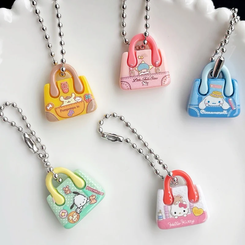 

Kawaii Sanrio брелок сумка Подвеска мини сумка Милая подвеска мультфильм Kuromi Melody студент смешной школьный мешок маленькая Подвеска для женщин
