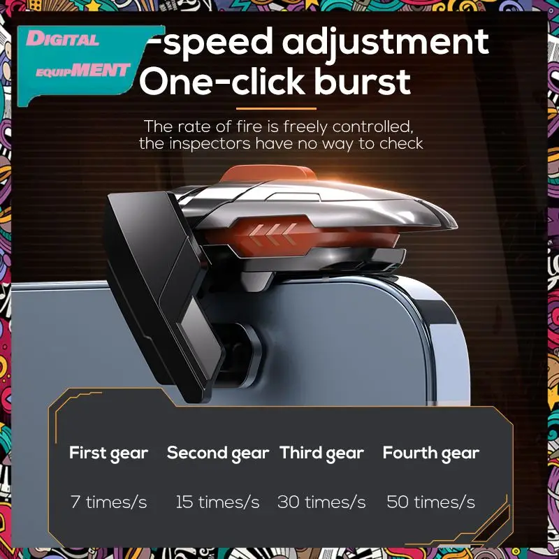 

Button Handle Shooter Mobile Phone Game Trigger Mobile Game Controller Gamepad 6-finger Linkage Sensitive Game Joysticks