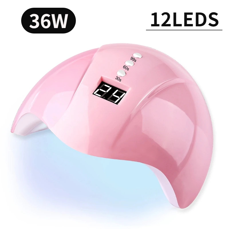 

Сушилка для ногтей мощностью 36 Вт, Сушилка для ногтей с УФ светодиодный, портативная лампа с USB-кабелем для домашнего использования, УФ Гель-...