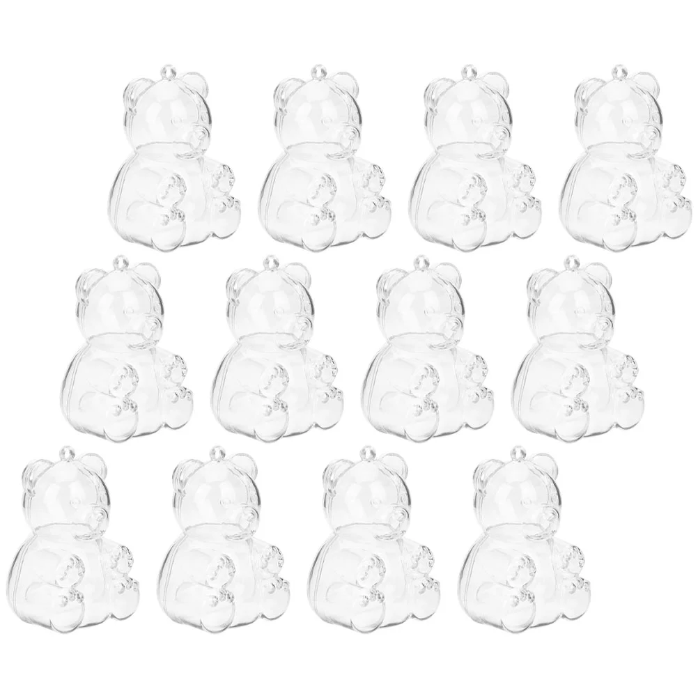 

Transparent Plastic Containers Wedding Container Adorable Bear Cases Small Containers Shape