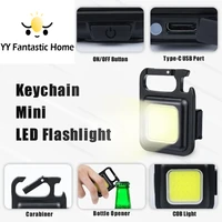 mini led flashlight work light portable pocket flashlight keychains small light corkscrew working light camping supplies