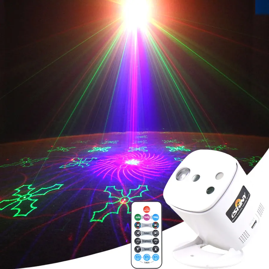 

ESHINY 64/96 Patterns DJ Disco Light Party RG/RGB Laser Projector RGB LED Bar Dance Room Stage Lighting Effect Holiday B218N6