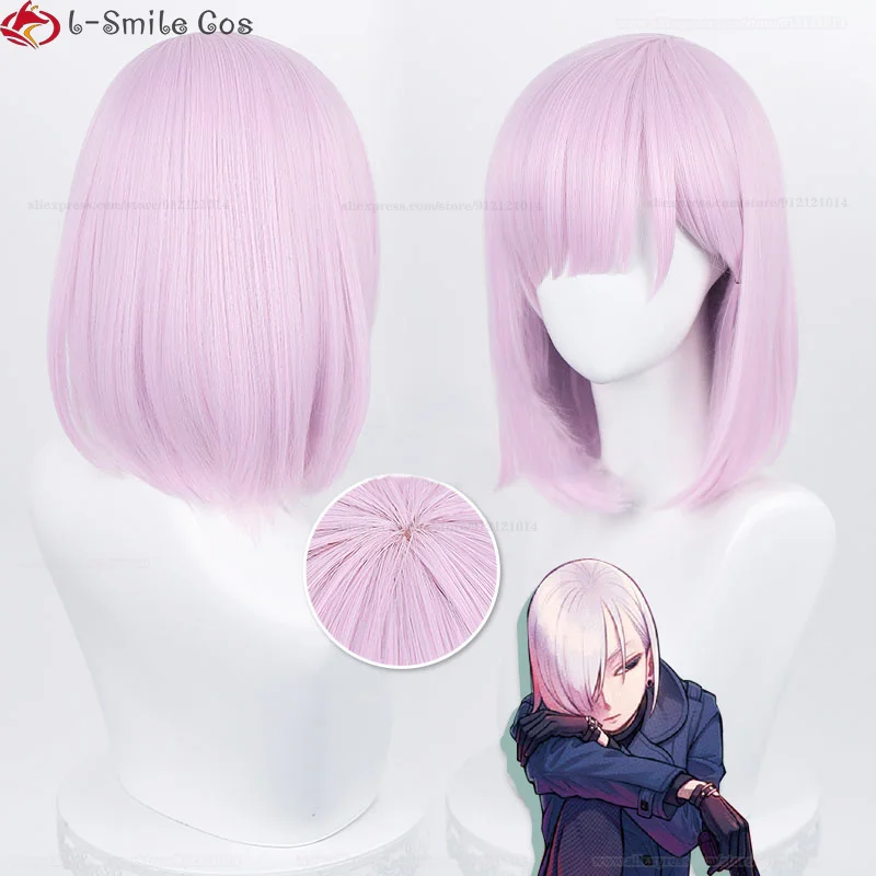 

Anime Spy X Family Cosplay Fiona Frost Wig 37cm Short Light Pink Heat Resistant Synthetic Nightfall Halloween Party Women Wigs