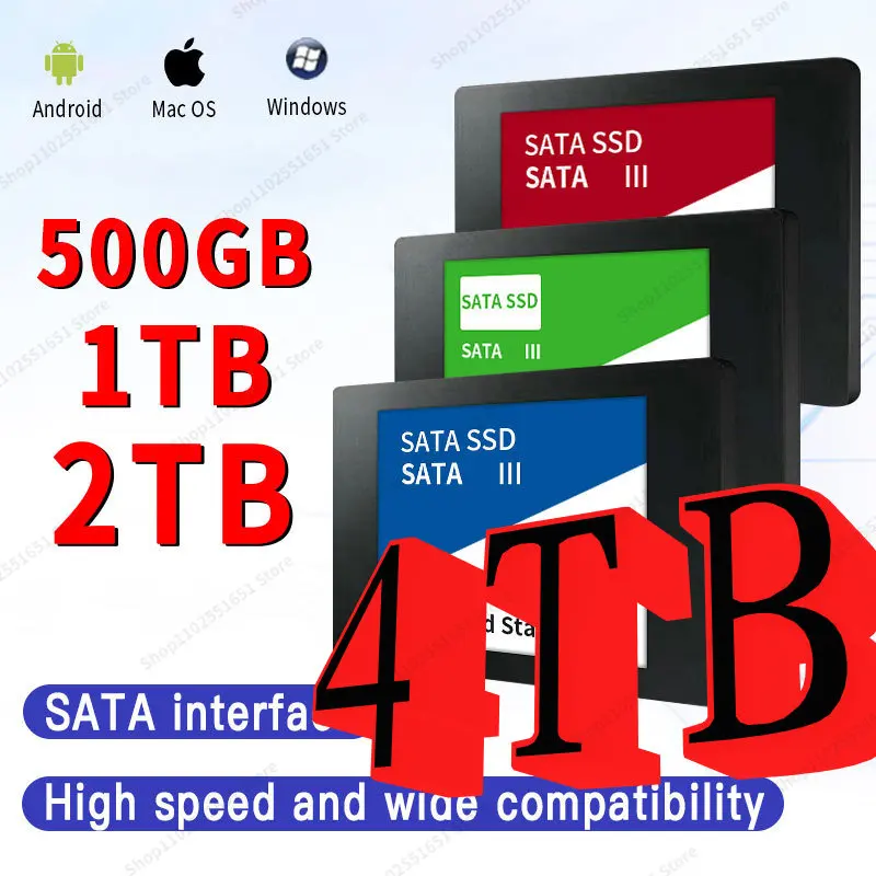 

4TB 2.5 Inch SATA.3 SSD 1TB 2TB Flash Internal Hard Drive SSD M.2 NGFF Disque dur à semi-conducteurs for Notebook/Laptop 2023