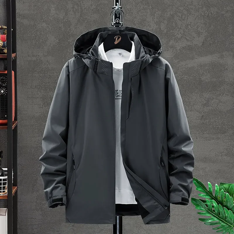 Мужская Водонепроницаемая Ветровка Повседневная Спортивная Футболка С