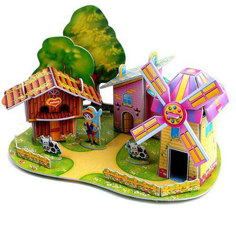 

3D пазл, детские игрушки, 3D бумажная доска, головоломка, строительная игрушка для детей, обучение, образование, детские головоломки, игрушка