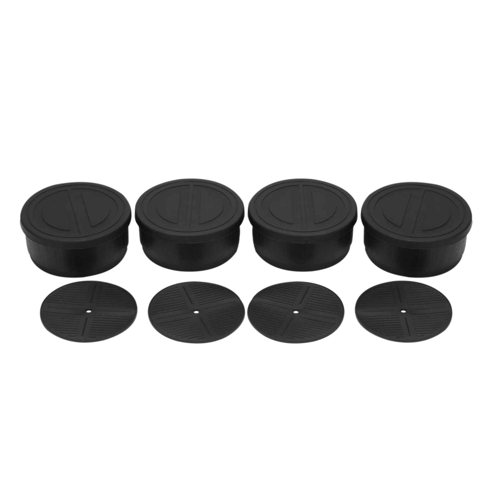 

Practical Bed Risers 1.7 Inch Heavy Duty Adjustable Furniture Risers For Sofa Table Fridge Round Lifts Supports (Black, 4 Piece)