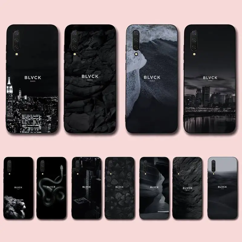 

Black Blvck Flower Phone Case for Xiaomi mi 5 6 8 9 10 lite pro SE Mix 2s 3 F1 Max2 3