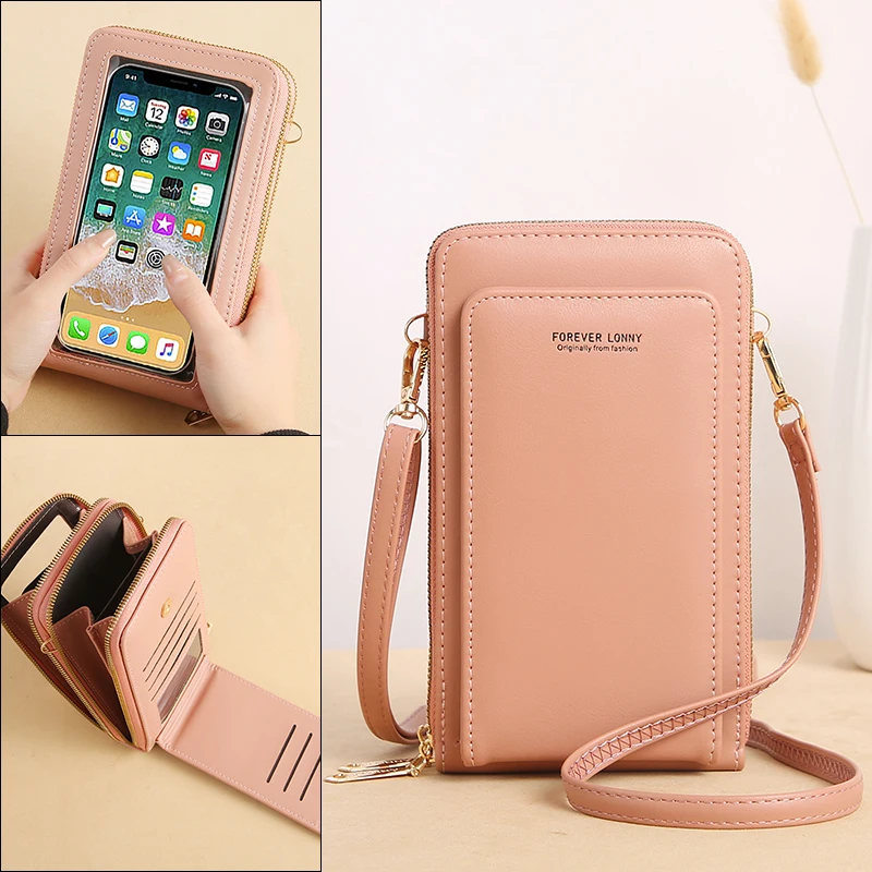 

New Women PU Leather Shoulder Bags Female Large Capacity Crossbody Bags Girls Multi-Functional Handbag Phone Purse Dropshipping