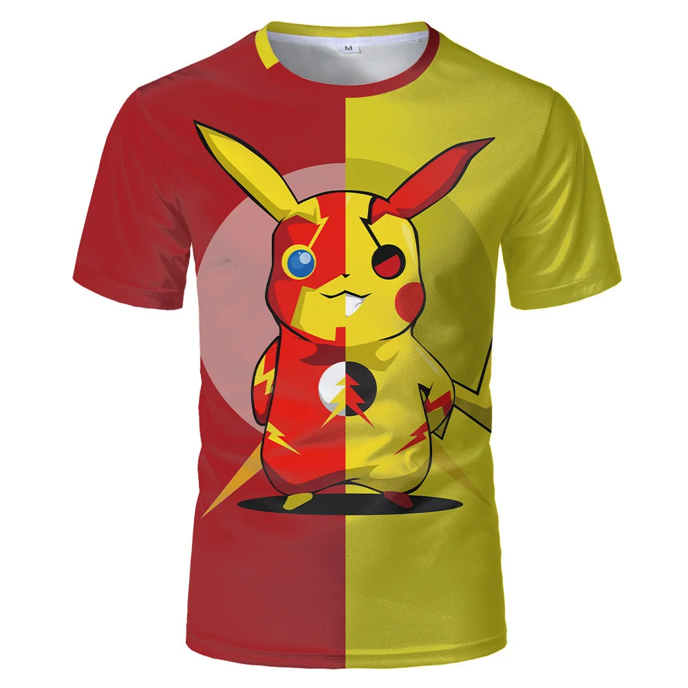 

Pokemon Pikachu Boy and Girl 3D Summer Fashion Pokémon Cartoon T-Shirts Hip Hop Streetwear Casual Short Sleeve Printed T-Shirt