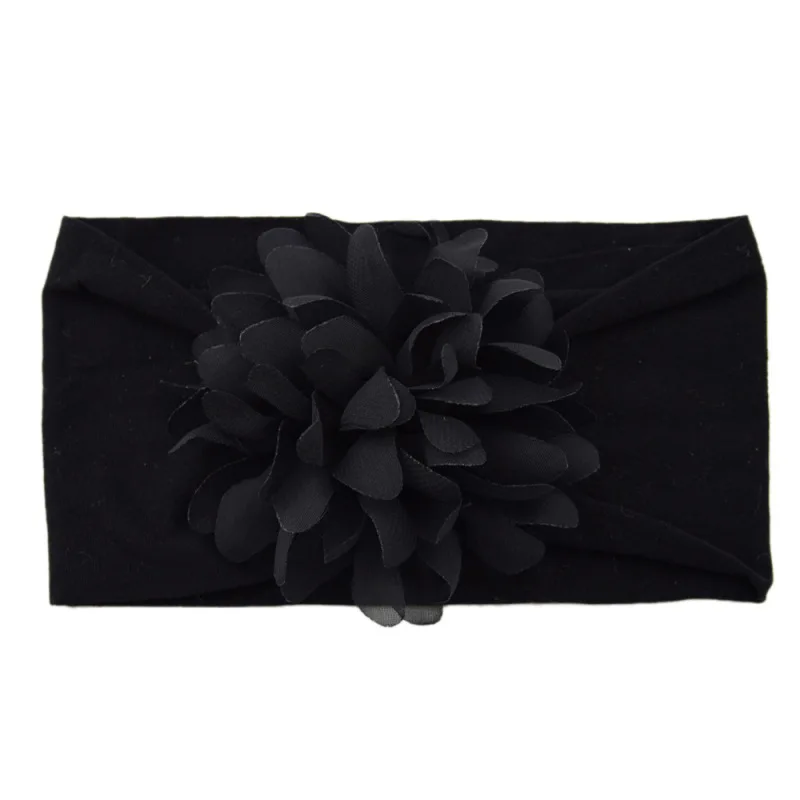 Аксессуары для волос с цветами новорожденных нейлоновый головной убор мягкий