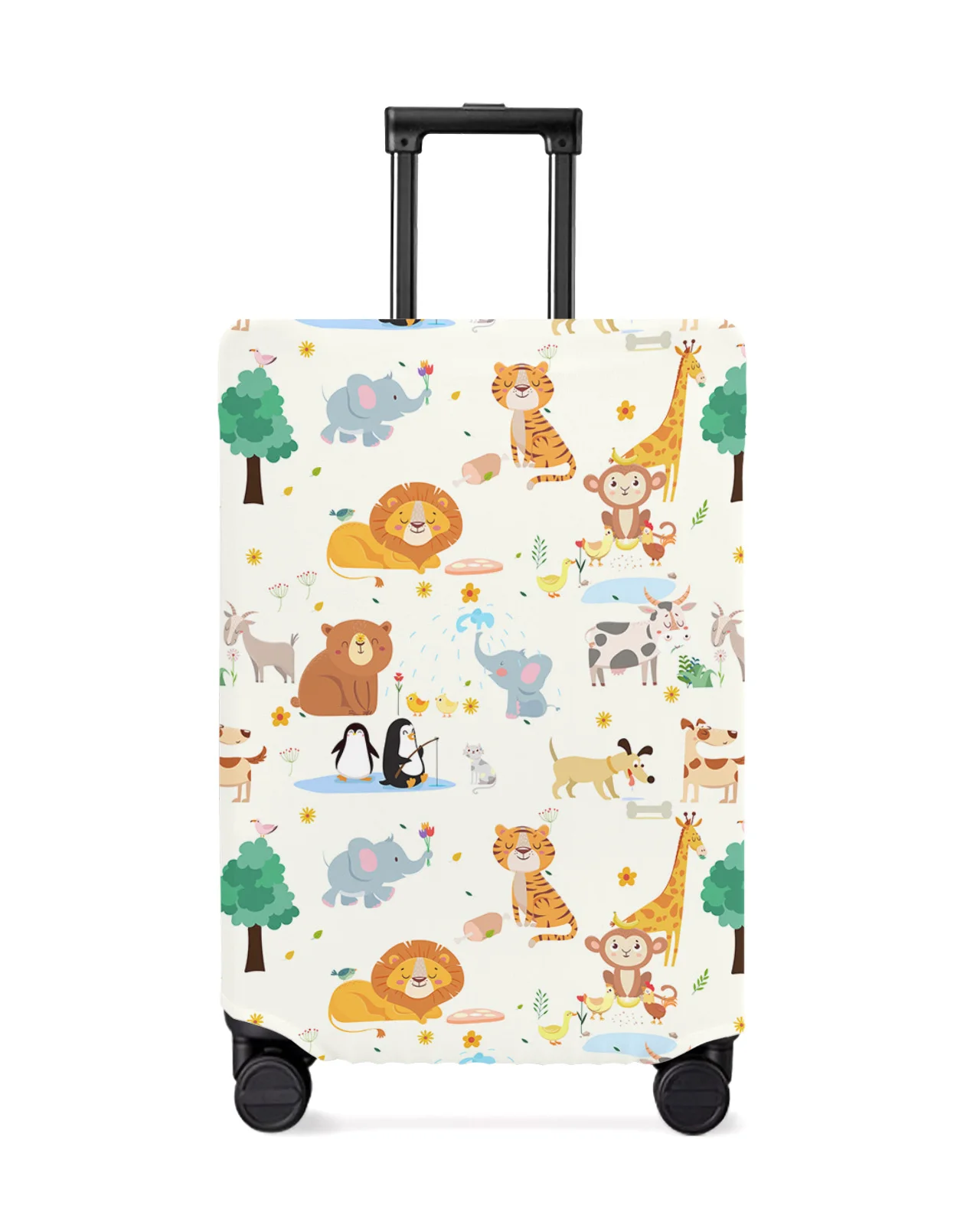 

Animal Tiger Lion Elephant Penguin Travel Luggage Cover Elastic Baggage Cover Suitcase Case Dust Cover Travel Accessories