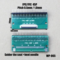 1pcs diy fpcffc adapter board 1 0mm connector straight needle and curved pin 6p 10p 14p 18p 26p 30p 34p 40p 42 45p 50p 60p 80p