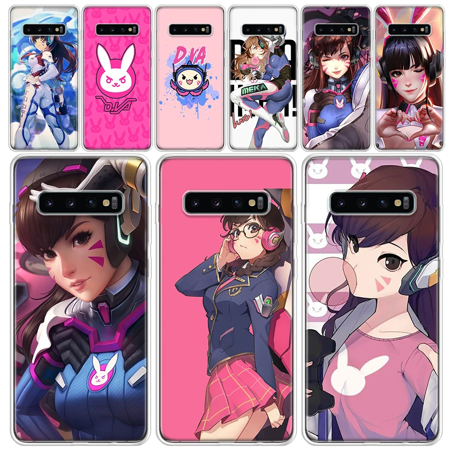 Game O-Overwatchs-DVA Transparent Soft Phone Case for Samsung Galaxy S23 S22 S21 Ultra S20 FE S10 Plus S10E S9 S8 + S7 Cover