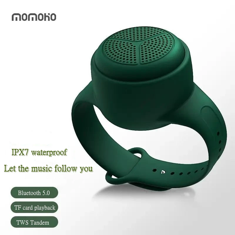 

Outdoor mini wireless watch audio portable IPX6 waterproof speaker bracelet bluetooth speaker TWS subwoofer caixa de som TF card