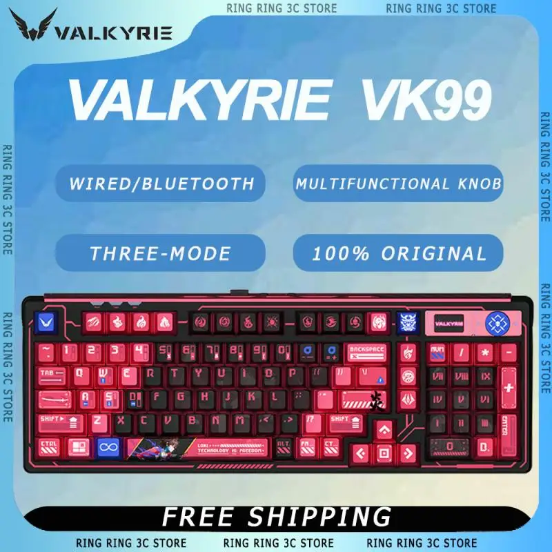 Беспроводная механическая клавиатура VALKYRIE VK99 3 режима 8000 мАч полная клавиша